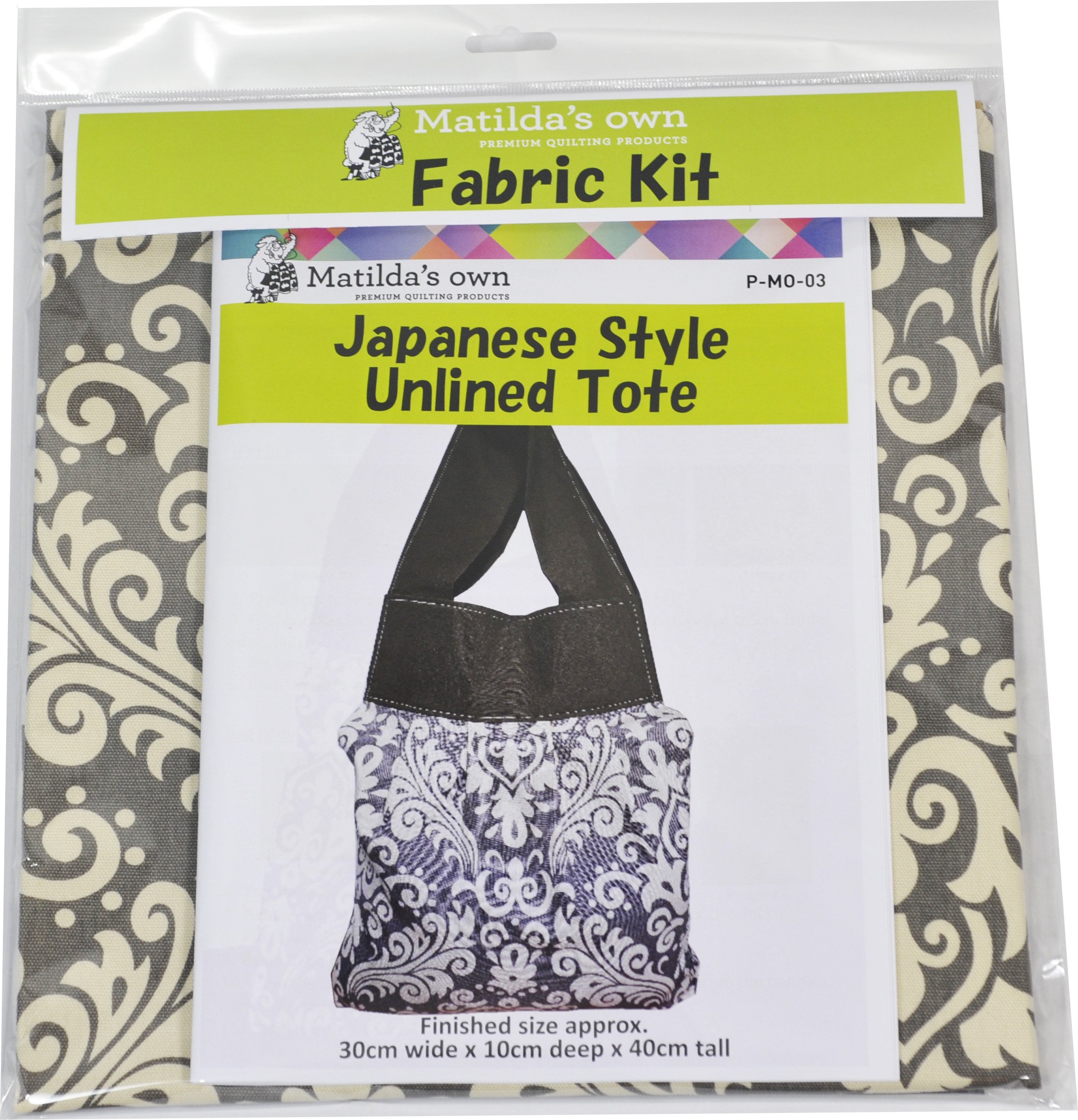 Japanese Style Unlined Tote Bag Pattern